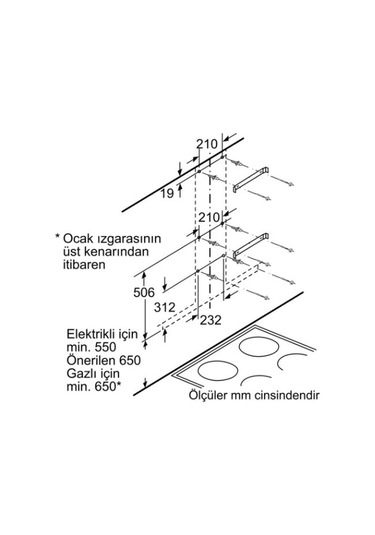 Siemens LC66GCD50T iQ300 Duvar Tipi 60 CM Davlumbaz