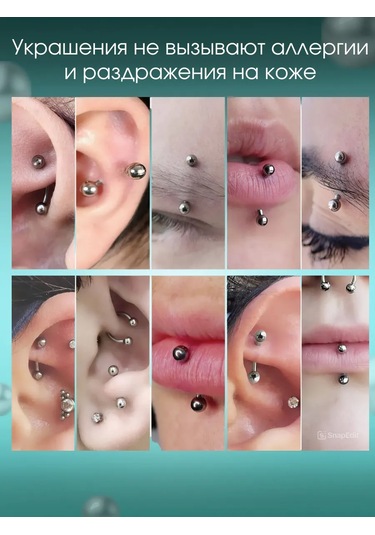 Botalova Store Piercing Seti Mikroplar 67222423 Siyah