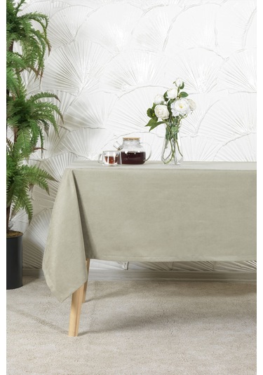 Elart Soft Masa Örtüsü Kadife Dikdörtgen 150x220 Cm Adaçayı Adaçayı