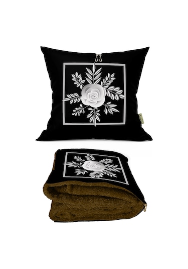 Modern Gül Desenli İç Dolgusu Battaniyeli Araç İçi Opsiyonel Yas