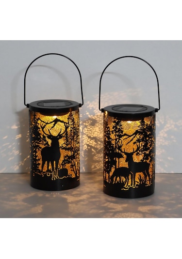 Konesam Güneş Enerjili Demir Geyik Bahçe Lambası - Su Geçirmez, 8-10 Saat Çalışma