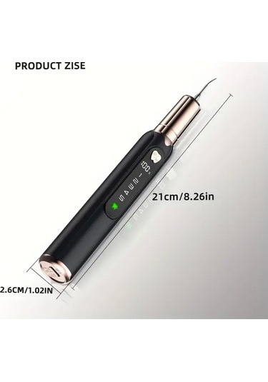 Willowhaven Siyah Elektrikli Diş Temizleyici Diş Plak Tartar Temizleme Ev Seyahat Seti