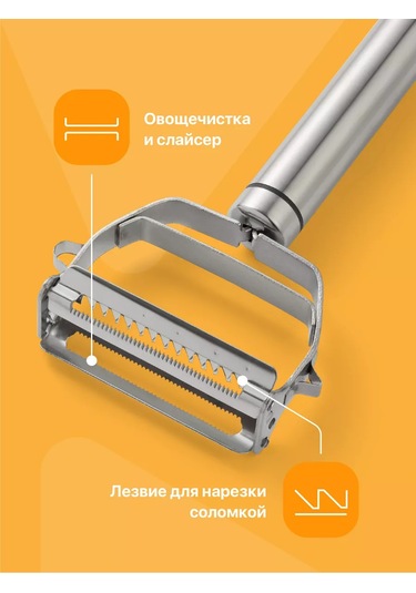 Shiny Kitchen El Sebze Soyucu Patates Soyacağı 160716003 Gri