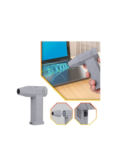 Hallow W23984B Taşınabilir Turbo El Tipi Toz Giderme Turbo Jet Fan