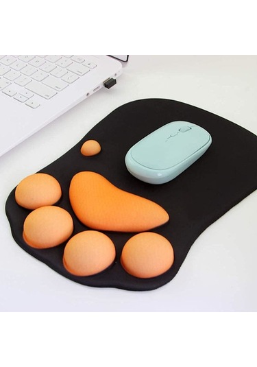 3d Sevimli Mouse Pad Bilgisayar Anime Yumuşak Kedi Pençesi Mousepad'leri Bilek Desteği Konforlu Silikon Hafızalı Köpük Oyuncu Mouse Pad'i