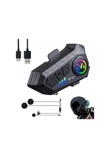 Y10 İntercom Motor Kurye Kask Kulaklık Bluetooth