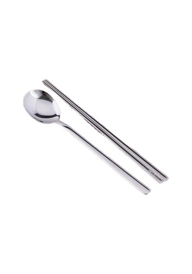 Mufunye Kore Tarzı Paslanmaz Çelik Kaşık Ve Çubuk Seti - Dayanıklı Ve Şık Mutfak Aksesuarı Diğer