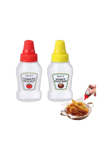 Qingmipy 4'lü Çocuk Lunch Sosu Dağıtıcı, Pe+pp Materyal, Sıkma Kapaklı, Leakproof, Transparan, Yemek Kutusu Aksesuarı, 25 Ml Diğer
