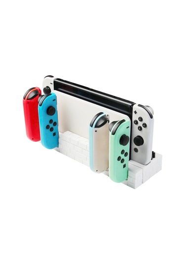 Sw488 Nintendo Oyun Kartları Depolama Hızlı Şarj Dock İstasyonu Beyaz