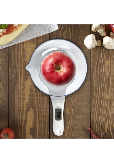 Ev Kullanımlı Küçük Mutfak Terazi, Çıkarılabilir Yuvarlak Kase, 3kg/1g Hassasiyet, Beyaz Pil Dahil Değil Çok Renkli Çok Renkli