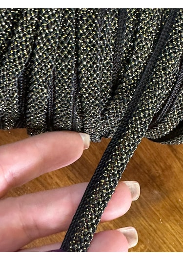 Altın Sarı Simli Şerit Dikiş Giyim Aksesuarı En 1 Cm 1 Metre