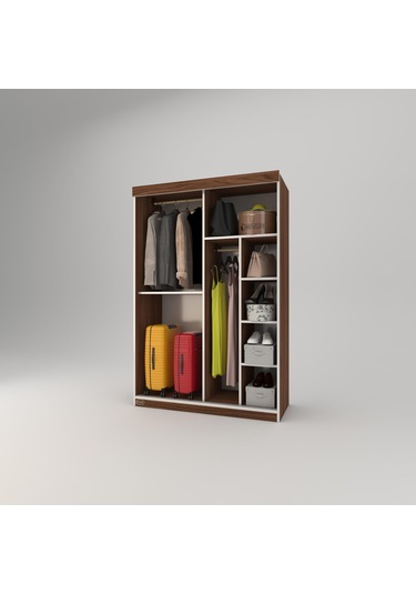 Kenzlife Gardırop Sürgülü Kapaklı Kapılı 120 Papatya Cvz Gardolap Dolap