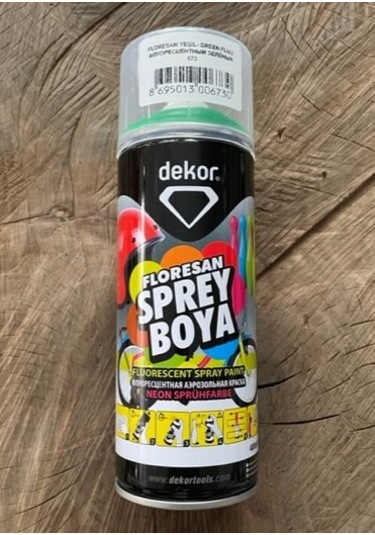 Dekor 400ml Floresan Yeşil Sprey Boya Yeşil Efekt Sprey Boya