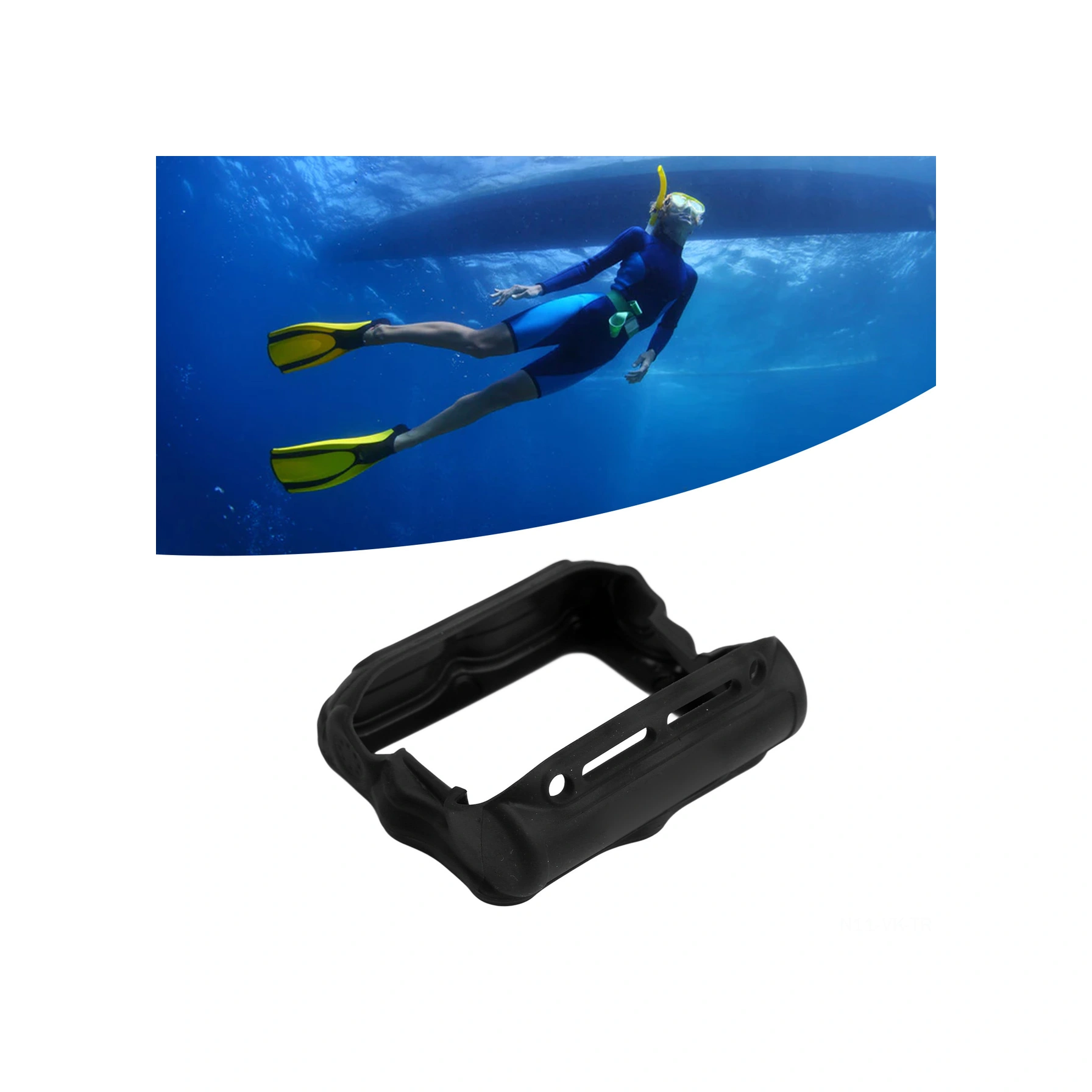 Vkemall Shearwater Perdix Aı/sa Dalış Bilgisayarı Koruması - Sıvı Silikon, Toz Ve Çizik Koruyucu, Su Altı Kullanıma Uygun Siyah Kılıf