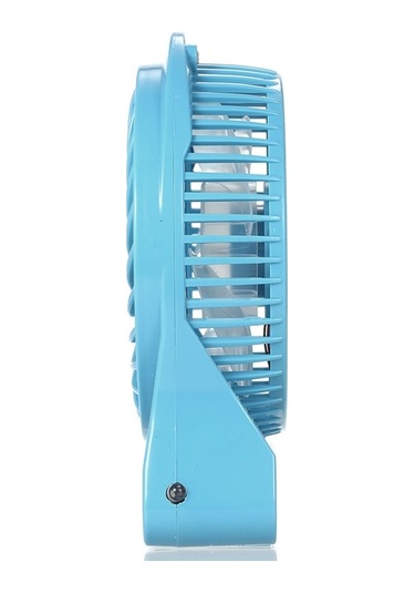 Fortunelane Mavi Usb Fan Masaüstü 3 Hızlı Led Işıklı Ofis Kullanımı/