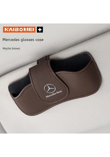 Mercedes-benz Amg Için A C E V R Class Glc Slk Sl Vito Araba Visor Pu Deri Brown