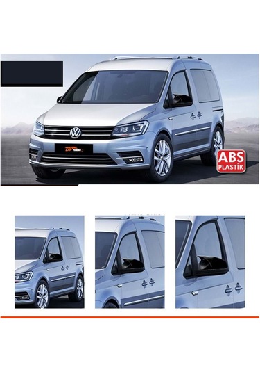 Volkswagen Caddy Mk3 Batman Yarasa Ayna Kapağı Piano Black / 2015 - 2020