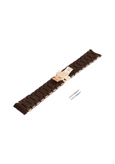 Emporio Armani Ar5890 Kahverenk Silikon Kaplama Saat Kordonu