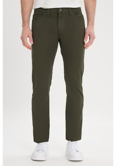 Ac&Co / Altınyıldız Classics Slim Fit Dar Kesim Pamuklu Esnek Chino Erkek Pantolon - Haki Ac&Co / Altınyıldız Classics Slim Fit Dar Kesim Pamuklu Esnek Chino Erkek Pantolon - Haki
