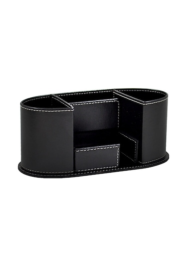 Mimaks Dk-27 4 Bölmeli Suni Deri Kalemlik Masa Seti