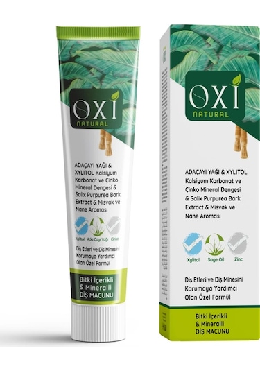 Oxi Natural Bitki İçerikli Mineralli Diş Macunu 75 Ml. 3'lü Paket Temel Bakım