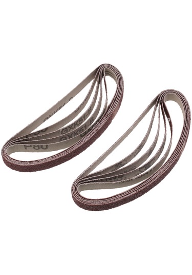 Suntek 10 Parça Çeşitli Taşlama Metal Zımpara Kemer Seti 80