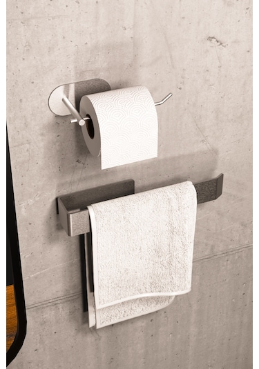 Zift Unique Paslanmaz Çelik Krom Set - Havlu Askısı Ve Tuvalet Kağıtlığı Takım Krom