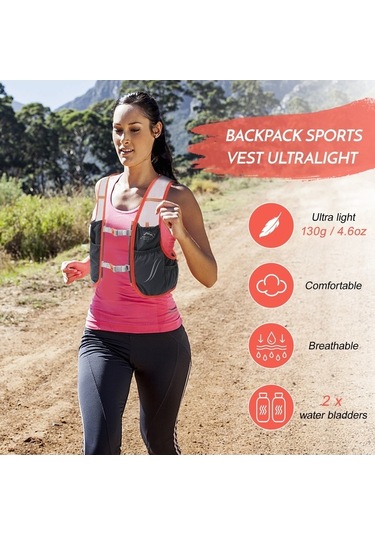 Tongxida Inoxto Ix592 2.5l Spor Çanta - 2x450ml Su Torbası - Koyu Gri & Turuncu Çok Renkli