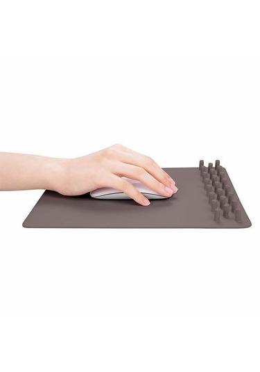 Cep Telefonu Tutucu Standlı Mouse Pad Gri