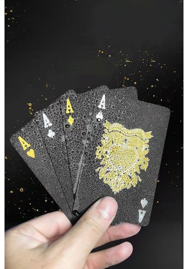 Siyah Dolar İskambil Kağıdı Pvc Su Geçirmez Oyun Kağıdı Cin383sy