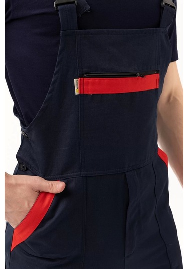 İş Güvenliği Tulumu Koyu Detaylı Gabardin Nandina Bahçıvan Tulum Konforlu Şık Kıyafeti