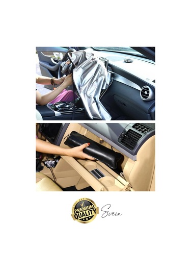 Premium Büyük Boy Titanyum Tüm Araçlarla Uyumlu Geçirmez Dayanıklı Araç İçi Ön Cam Şemsiye Güneşlik