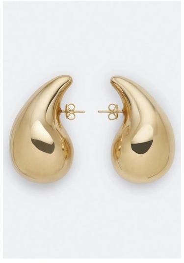 Aurrari Gold Bottega Gözyaşı Damla Model Küpe Çok Renkli