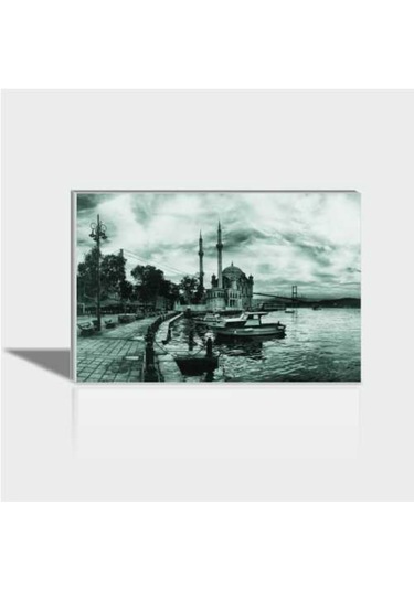 60X90 Cm Siyah Beyaz Ortaköy Canvas Tablo