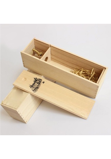 Kosona Tek Şişe Ahşap Şarap Kutusu - Dekoratif Ve Dayanıklı, Lüks Kraftsmanship İle Saklama Ve Gösterim Kutusu