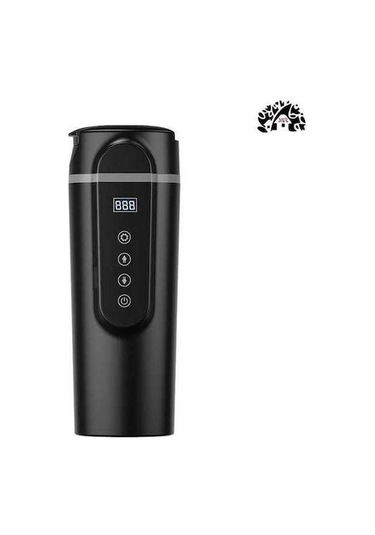 Novahub 304 Paslanmaz 420ml 12v/24v Araç İçi Isıtıcı Termos Siyah Mkb173 Kahve Siyah