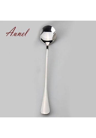 Fantastik Ev Mutfak Aracı 4 Adet Uzun Yuvarlak Paslanmaz Çelik Kahve Ballı Dondurma Kaşıkları