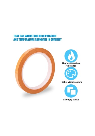 Yuntech01 10 Renkli Pet Malar Bandı Seti - Yangın Engelleme Ve Yalıtım Özelliği - Otomatik Yapışkan - 6mm X 66m - 10 Adet Çeşitli Renkler 10
