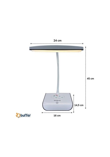 Şarjlı Oynar Esnek Başlıklı Dokunmatik 3 Farklı Modda Yanan Kaymaz Taban Led Masa Lambası - Ar64yt4008yu Çok Renk