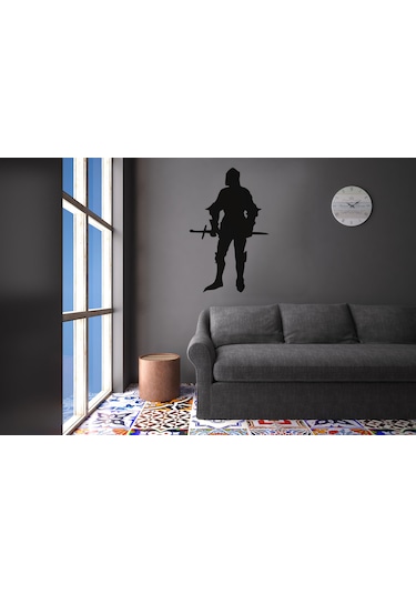 Savaşçı Folyo Sticker Derstv1263 30cm Uzunluk Siyah