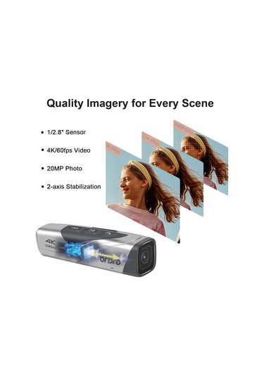 Ordro EP8 Giyilebilir 4K Video Kamera