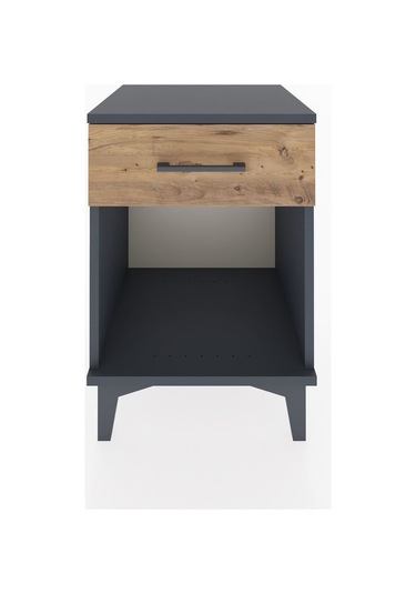 Hyperion Komodin Tek Çekmeceli 44x44x64 Antrasit-çam Antrasit