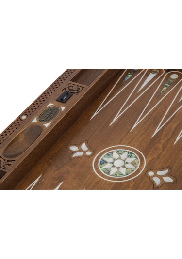 Helena Wood Art Topkapı Sedef Kakma Oymalı Nakışlı Ahşap Tavla Se
