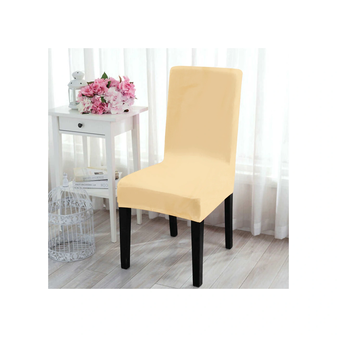 Youmex Otel Ofis Restoran Yüksek Omuzlu Sandalye Kılıfı, Basit Tek Renkli, Esnek Tek Parça Kumaş, Kaymazsız, 21 Renk Seçeneği, Stil 8 Diğer