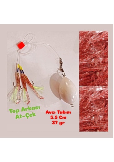 At-çek Spin Top Arkası 5,5 Cm 37 Gr Kırmızı Avcı Balık