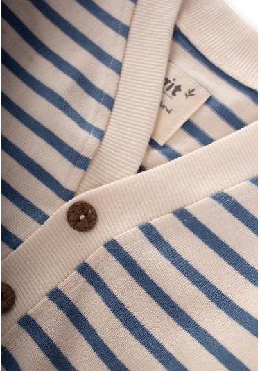 Cigit Çizgili Hırka 2-10 Yaş İndigo Mavi İndigo