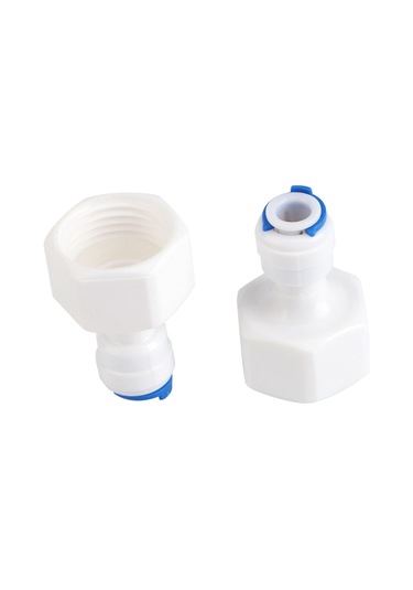 Kosona 6 Adet Paket Ro Su Filtresi Bağlantısı - G1/4'den G1/2'ye Hızlı Bağlanabilir, Sızıntı Engellli, Plastik Malzeme