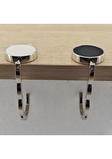 Suofeng Zinc Alloy Çiftlü Katlanabilir Çanta Kanca - Masa/ofis İçin, Kaymazsız, Taşınabilir, Siyah - Restoran Ve Çalışma Ortamları İçin Uygun