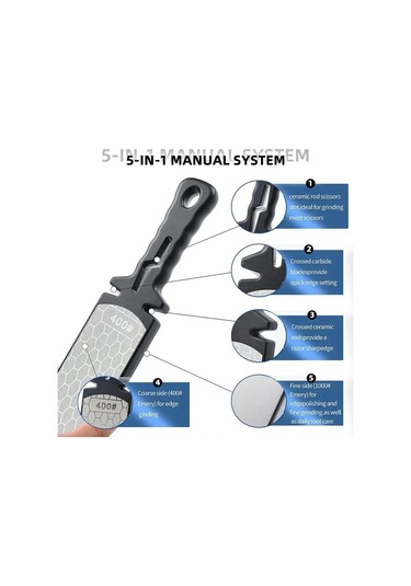 Liangmei 5'i 1 Arada Bıçak Bileyici Elmas Çubuklar 400/1000 Çok