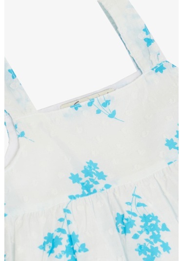 Escabel Kız Çocuk Elbise Çiçek Desenli 1.5-5 Yaş, Beyaz Beyaz